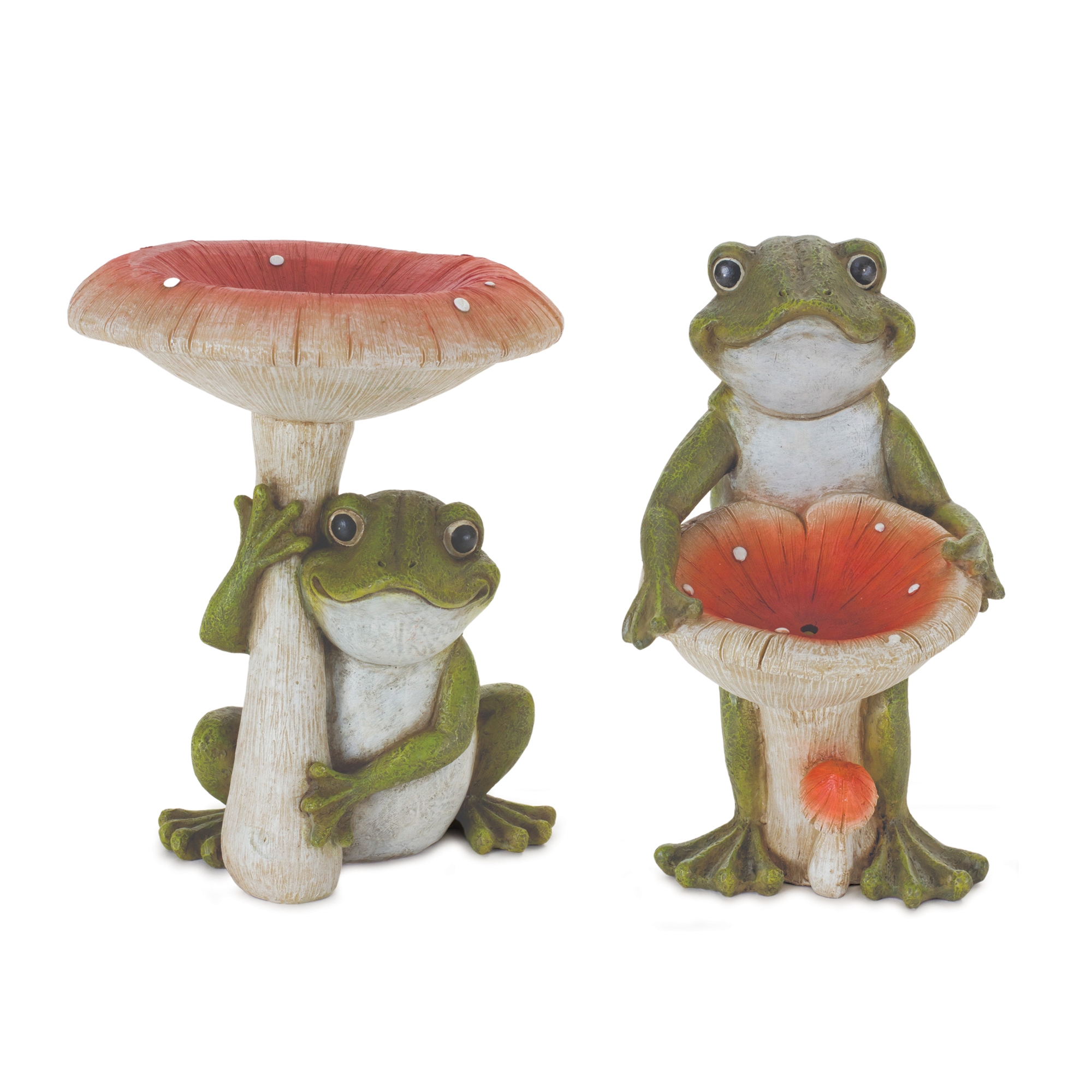 Frog w/Mushroom (Set of 2) 9.5