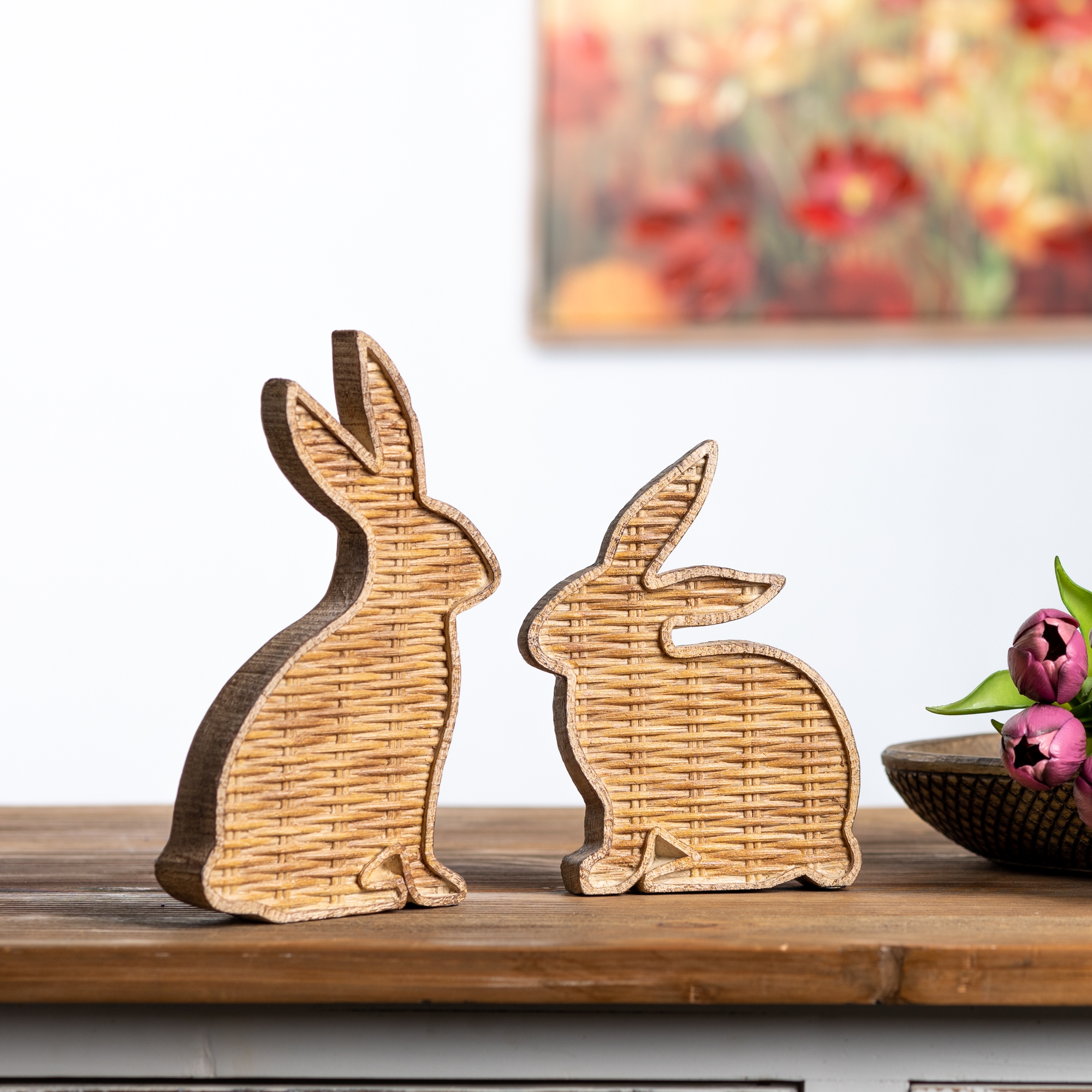 Rabbit Outline (Set of 2) 7.25