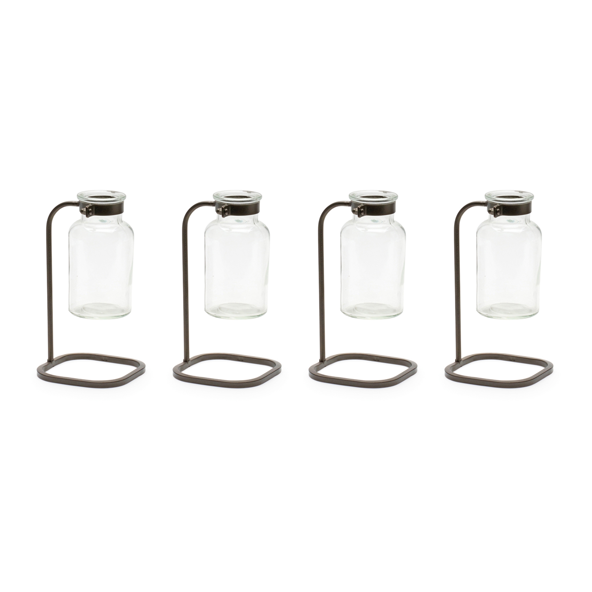 Bottle Vase in Stand (Set of 4) 7.5