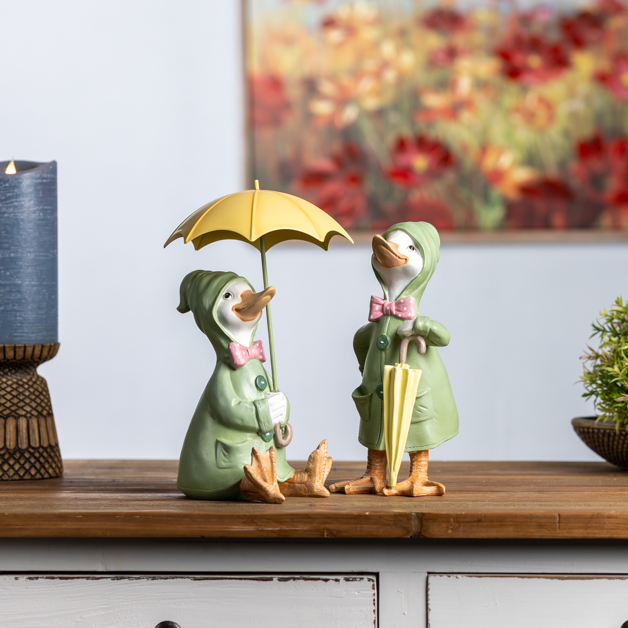 Duck w/Umbrella (Set of 2) 9.5